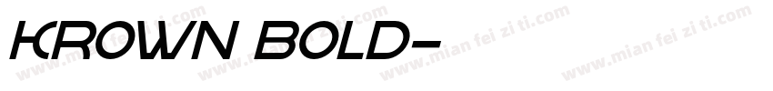krown bold字体转换